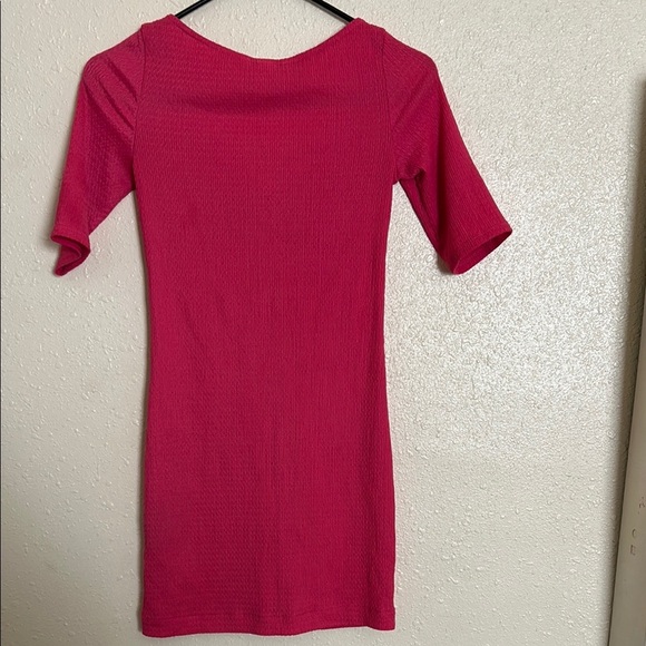 H&M Pink Bodycon Mini Dress Sweetheart Neckline - Picture 2 of 3